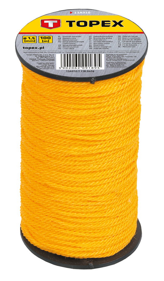 Topex 13A910 kőműves zsinór, Ø1.5 mm, 100 m termék fő termékképe