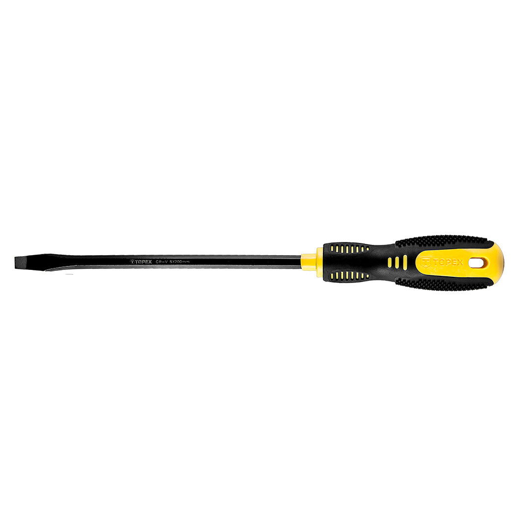 Topex 39D808 lapos csavarhúzó, CrV acél, 320/200 mm, 8.0 mm termék fő termékképe
