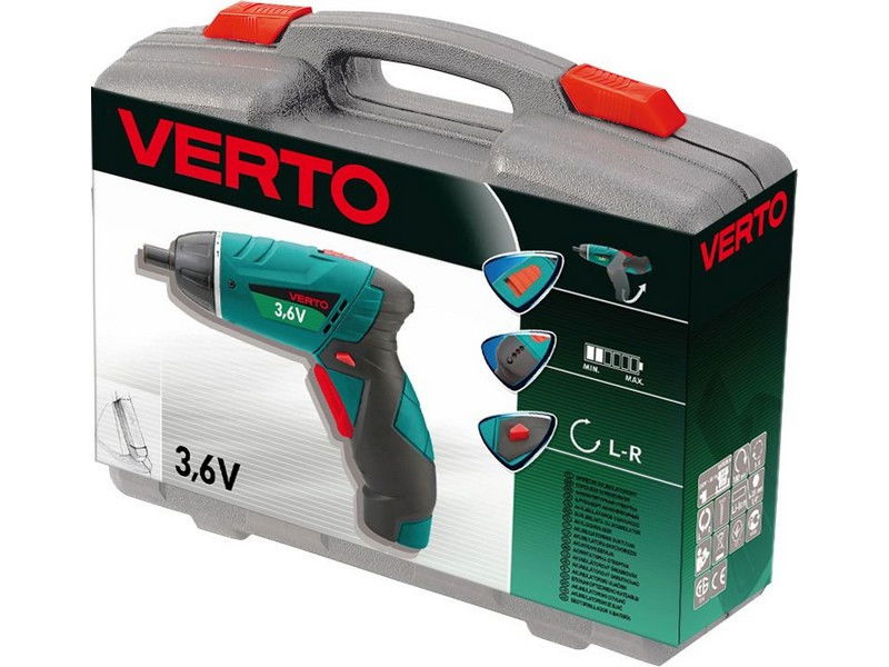 AKKUS CSAVARBEHAJTÓ VERTO 50G137 3.6V Li-Ion/1.1Ah, kofferral termék fő termékképe