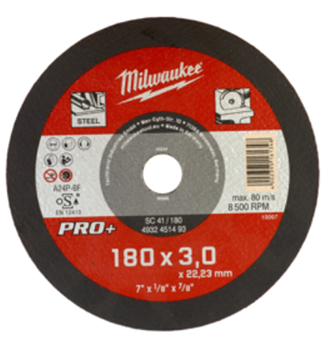 Milwaukee SC 41/180 PRO+ fémvágó tárcsa, egyenes, 180x3.0 mm termék fő termékképe