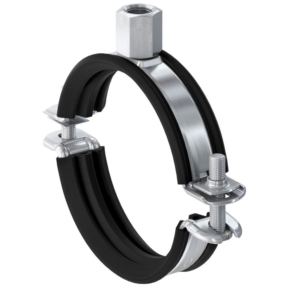 Fischer FRS-L 53 - 59 M8 / M10 kétcsavaros gumibetétes csőbilincs, 25 db/csomag termék fő termékképe