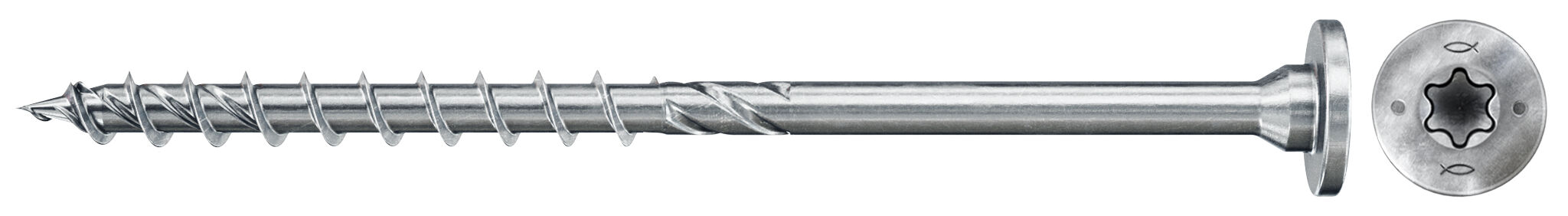 Fischer PowerFast FPF II STP 6.0 x 100 BC 100 lépcsősen süllyesztett fejű, kékre horganyzott részmenetes forgácslapcsavar TX behajtással, 100 db/csomag termék fő termékképe